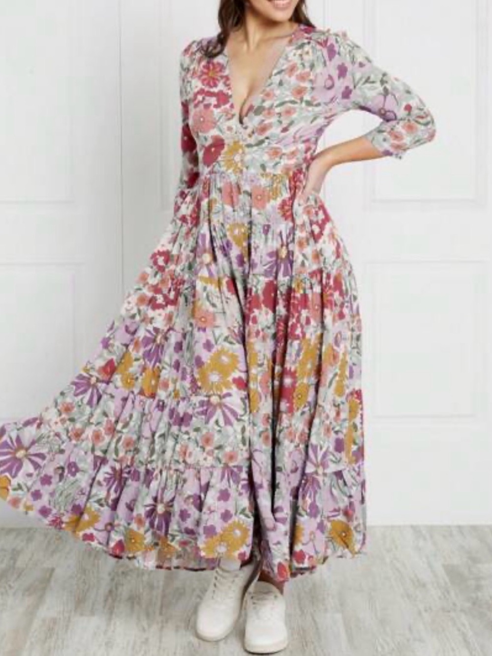 Floral Smocked Maxi Dress